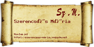 Szerencsés Mária névjegykártya